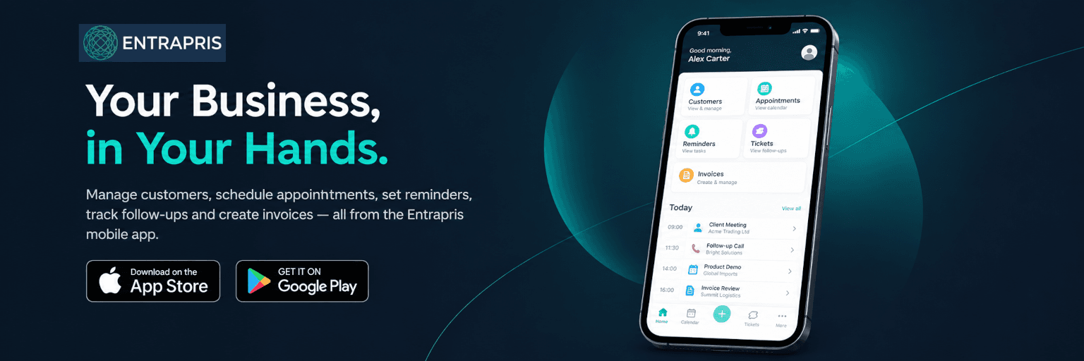 Entrapris mobile app